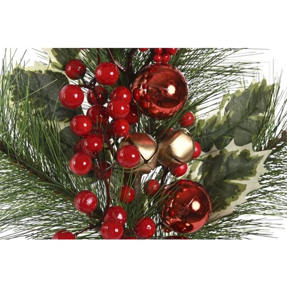 Selyemvirág ág fenyő, bogyók 30x7x60 cm