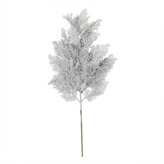 Selyemvirág ág thuja, havas 65 cm
