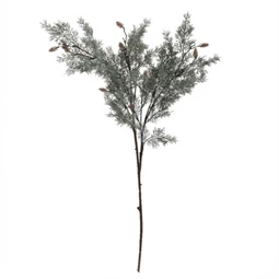 Selyemvirág ág thuja, tobozzal, deres 80 cm