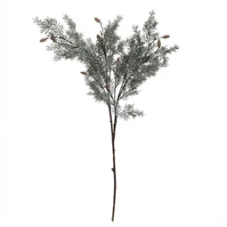 Selyemvirág ág thuja, tobozzal, deres 80 cm
