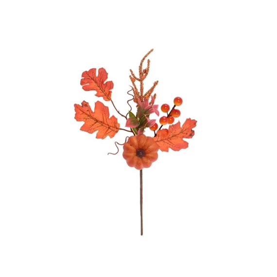 Selyemvirág ág tökkel, bogyóval, betűzős 31 cm