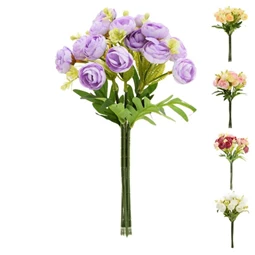 Selyemvirág boglárka csokor 32 cm 5féle