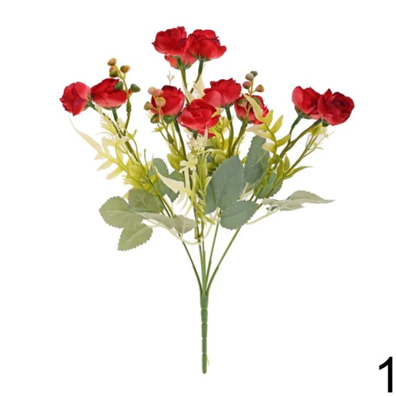 Selyemvirág boglárka csokor 27 cm 5 féle