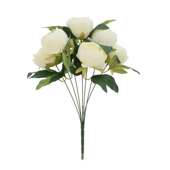 Selyemvirág csokor bazsarózsa 43 cm