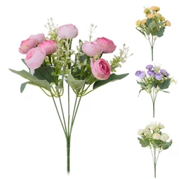 Selyemvirág csokor boglárka 26 cm 4féle