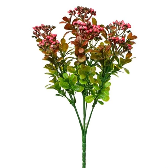 Selyemvirág csokor bogyóval 30 cm