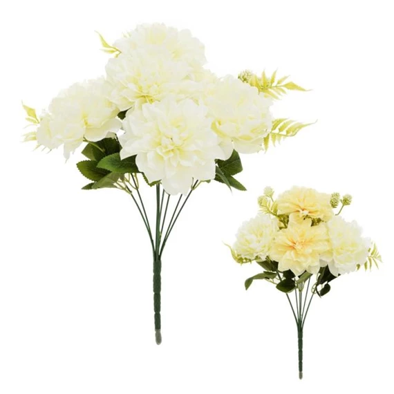 Selyemvirág csokor dália, bazsarózsa 45 cm 2féle