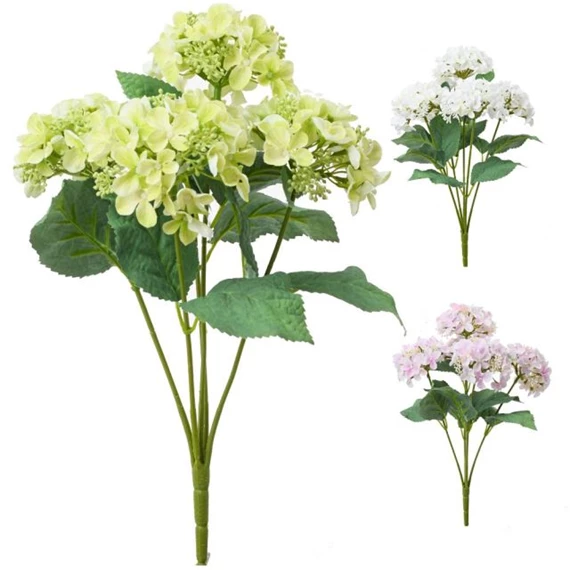 Selyemvirág csokor hortenzia 43 cm 3féle