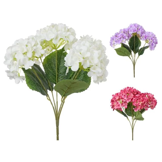 Selyemvirág csokor hortenzia 45 cm 3féle