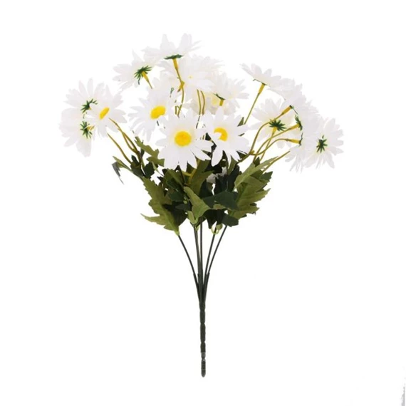 Selyemvirág csokor margaréta 34 cm