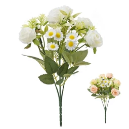 Selyemvirág csokor rózsa 29 cm 2féle