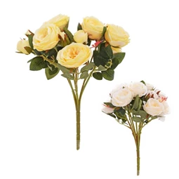 Selyemvirág csokor rózsa 35 cm 2féle