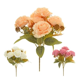 Selyemvirág csokor rózsa 30 cm 3féle