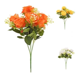 Selyemvirág csokor rózsa 42 cm 3féle