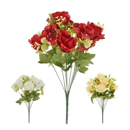 Selyemvirág csokor rózsa 50 cm 3féle