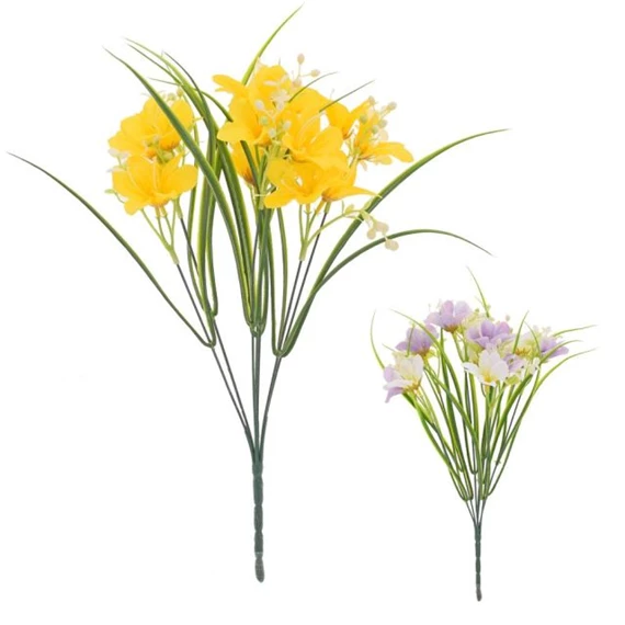 Selyemvirág csokor tavaszi virágok 37 cm 2féle