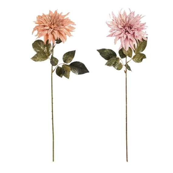 Selyemvirág dália, glitteres 64 cm 2féle