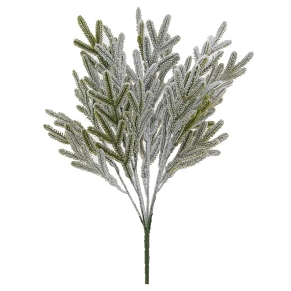 Selyemvirág fenyő csokor, havas 40 cm
