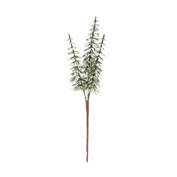 Selyemvirág fenyő, havas, betűzős 34 cm