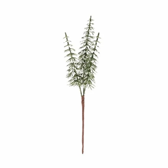 Selyemvirág fenyő, havas, betűzős 34 cm