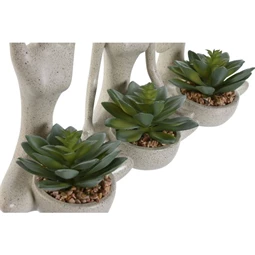 Selyemvirág figura kaspóban 14x12x25,5 cm 3 féle