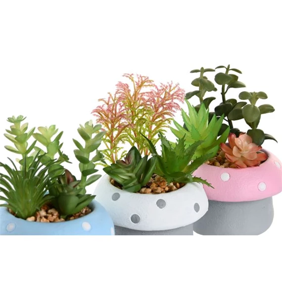 Selyemvirág Gomba 9x9x11,5 cm 3 féle