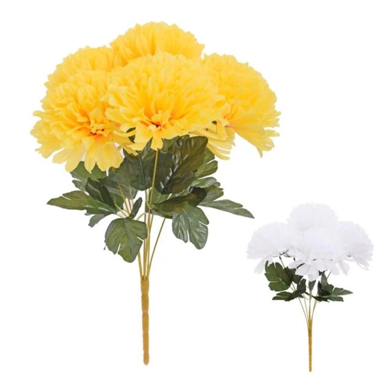 Selyemvirág krizantém csokor 45 cm 2féle