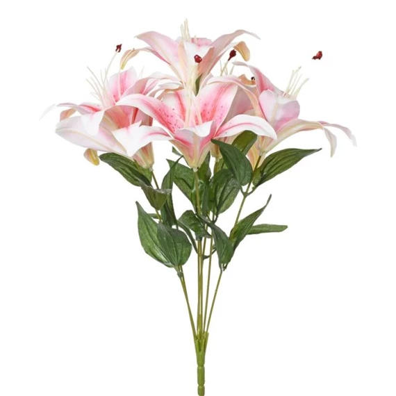 Selyemvirág liliom csokor 45 cm