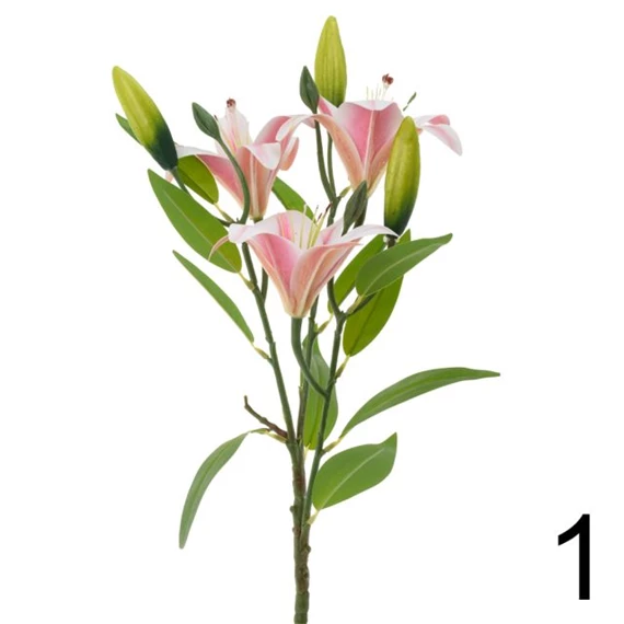 Selyemvirág liliom csokor 46 cm 2féle