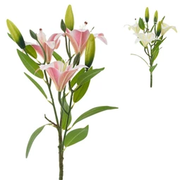 Selyemvirág liliom csokor 46 cm 2féle