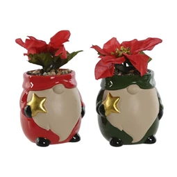 Selyemvirág manó kaspóban 9,5x10x15 cm 2 féle