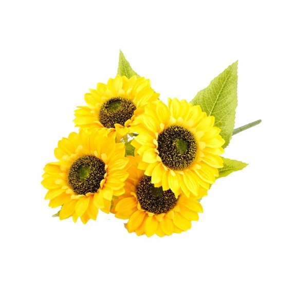 Selyemvirág Napraforgó csokor 45 cm