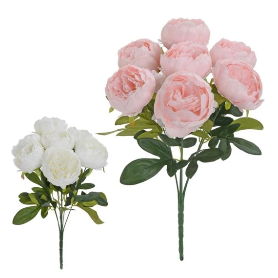Selyemvirág peónia csokor 43 cm 2féle