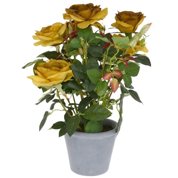 Selyemvirág Rózsabokor kerámia kaspóban 51 cm
