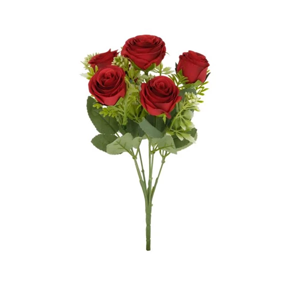 Selyemvirág Rózsacsokor 30 cm