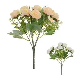 Selyemvirág rózsacsokor 26 cm 2féle