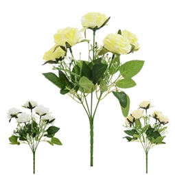 Selyemvirág rózsacsokor 26 cm 3féle