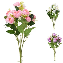 Selyemvirág rózsacsokor 36 cm 3féle