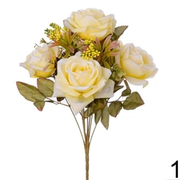 Selyemvirág rózsacsokor 39 cm 2féle