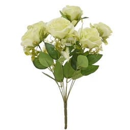 Selyemvirág rózsacsokor 44 cm