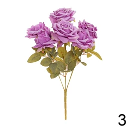 Selyemvirág rózsacsokor 43 cm 3féle