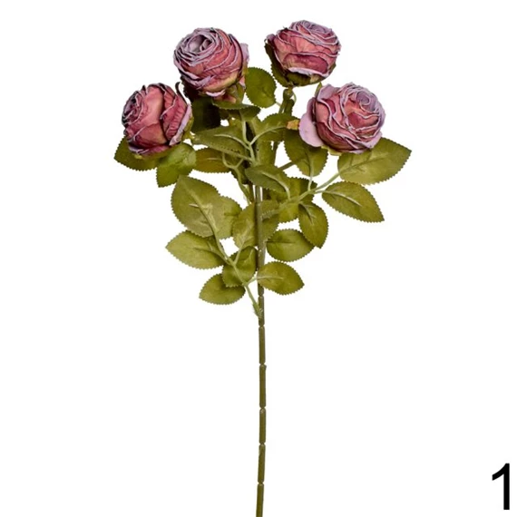 Selyemvirág rózsacsokor 43 cm 10féle