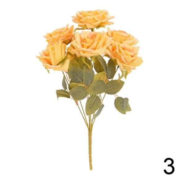 Selyemvirág rózsacsokor 43 cm 3féle