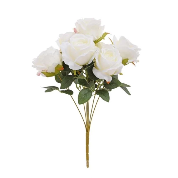 Selyemvirág rózsacsokor 45 cm