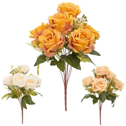 Selyemvirág rózsacsokor 45 cm