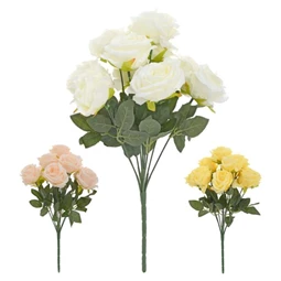 Selyemvirág rózsacsokor 40 cm