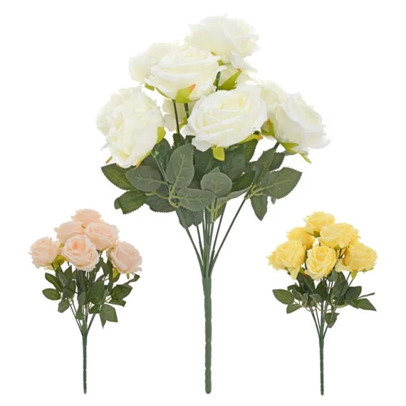 Selyemvirág rózsacsokor 40 cm