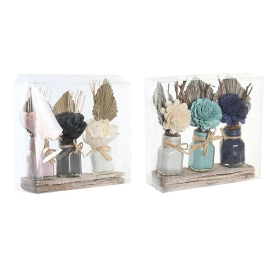 Selyemvirág szett szárazvirág 20x8x20 cm 2 féle S/3