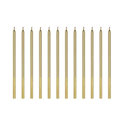 Sima születésnapi gyertyák arany 14 cm S/12