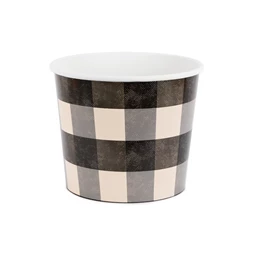 Snack vödrök kockás mintával, 14 cm, kevert S/2